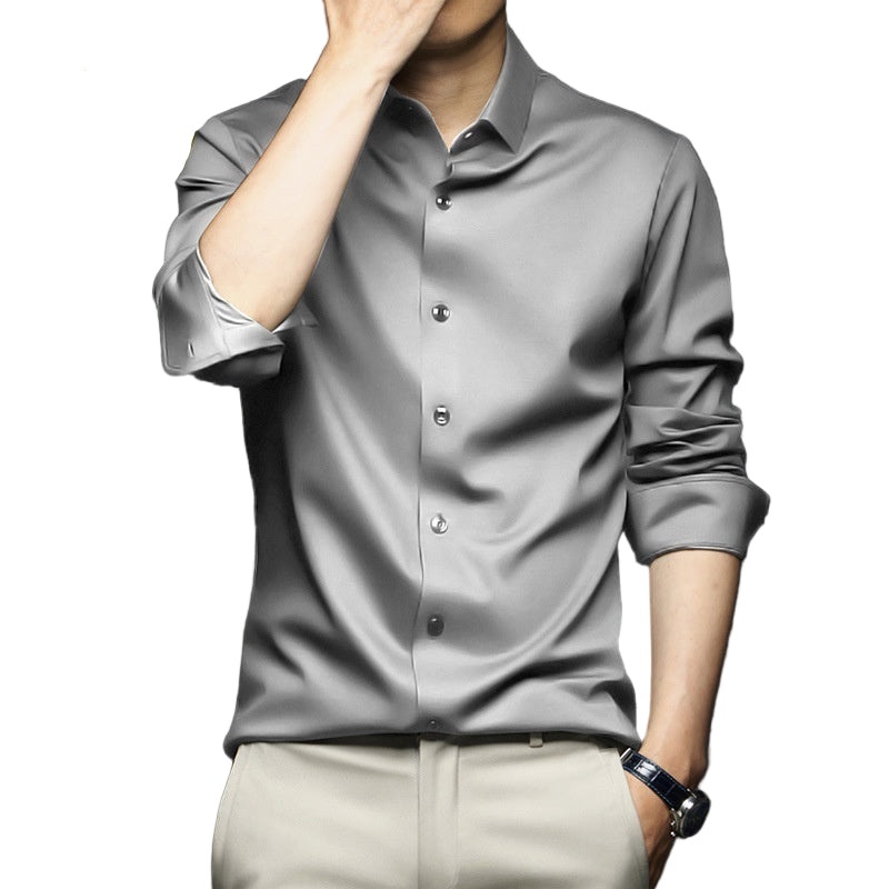 Long Sleeve Shirt Men's Anti-wrinkle Non-ironing Business Clothing Shirt