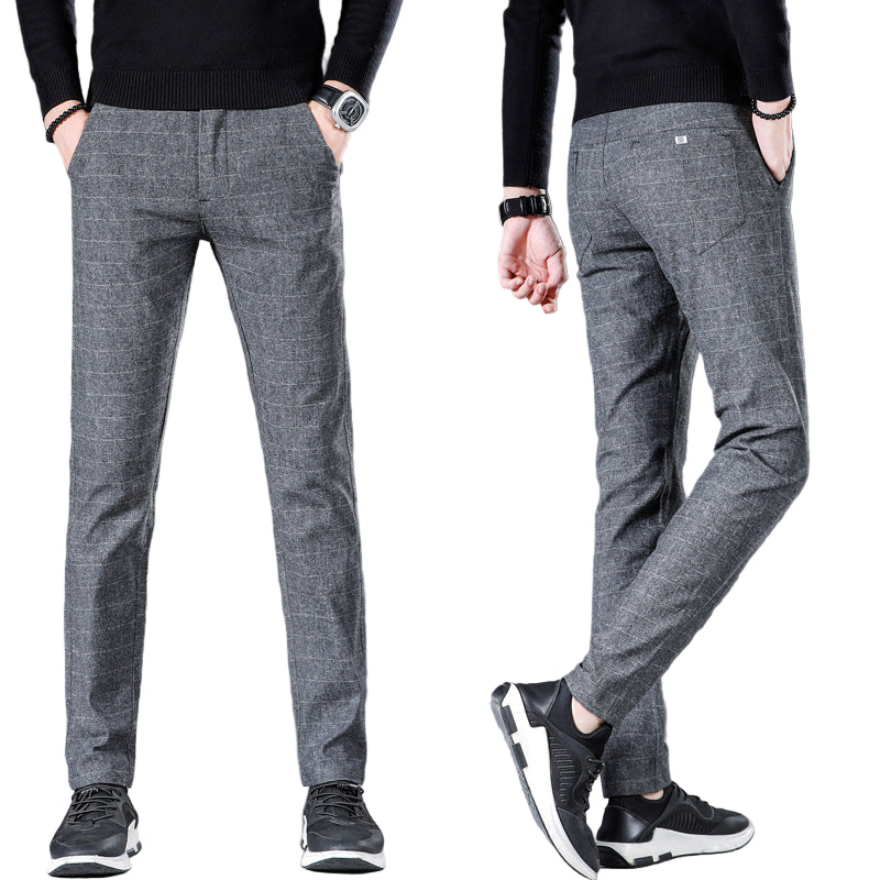 Slim-fit stretch smart trousers