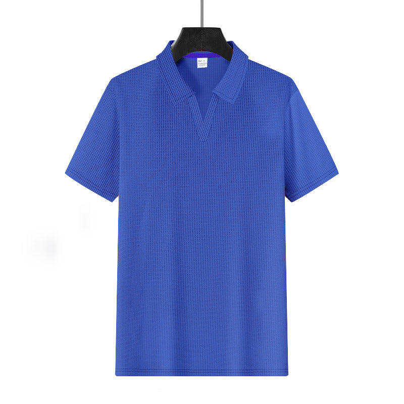 Men's Sports Polo Shirt, V-Neck, Short Sleeve, Lapel, for Men