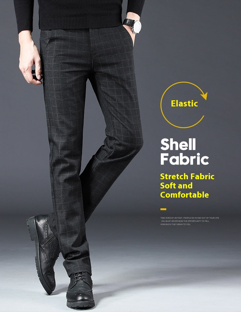 Slim-fit stretch smart trousers